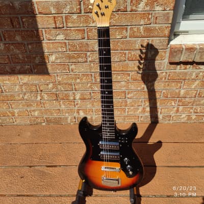 Harmony H802 Double Cut Solid Body 1960's Re-issue Desert Burst image 1