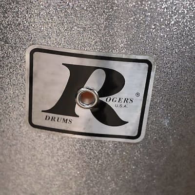 Rogers  4pc XP8 Big R Drum Set Silver Sparkle Vintage 1970's image 7
