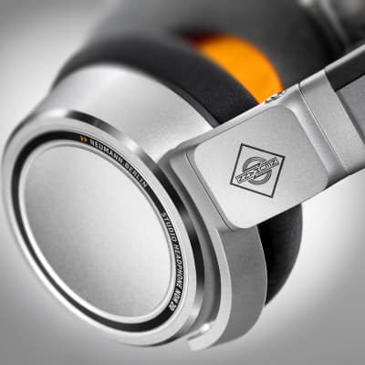 Neumann NDH 20 Closed Back Monitoring Professional Studio Headphones Gaming, Mixing, Mastering, Video or Audio Production, 3M straight cable w 1’8” stereo connector and 1/4” adaptor, Nickle, Large image 2