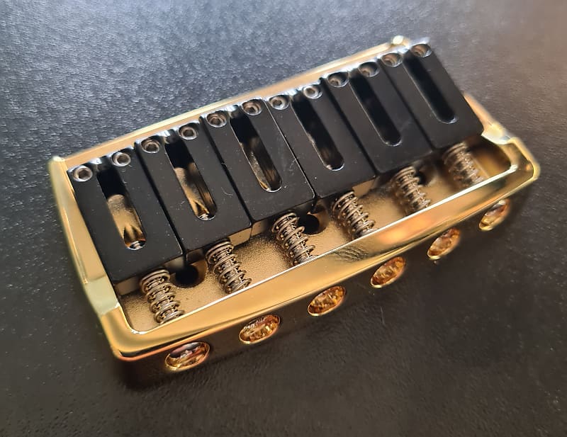 Gotoh 510FX-6 Hardtail Bridge Solid Brass w/ Steel Saddles 10.5mm
