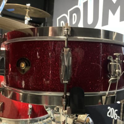 Frankie Banali's Quiet Riot - Leedy & Ludwig Restored 6-Piece Set, 24", 20", 16", 13", 12", 14x5" Matching Snare! Immaculate 1950-1955 - Sparkling Red Pearl image 19