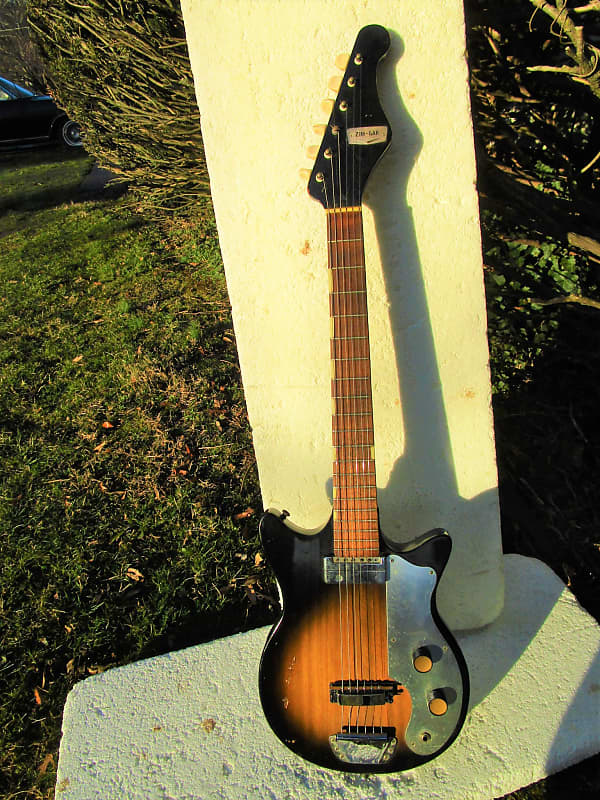 Zim Gar Model J-2 Guitar,  1960's ,  Made In Japan,   Sunburst Finish,   Sounds Great image 1