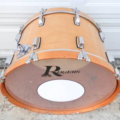 Vintage Rogers  24" Virgin Bass Drum  Swivomatic for Set Kick 1970's Natural 6 Ply Maple image 4