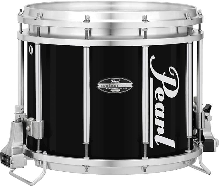 Pearl Championship CarbonCore FFX Marching Snare Drum - 14 x 12 inch -  Piano Black Lacquer