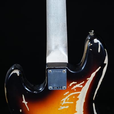 Fender Custom Shop Jaco Pastorius Relic Fretless Jazz Bass Guitar 3-Color Sunburst image 7