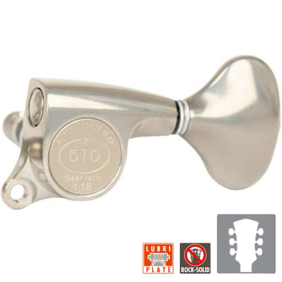 GOTOH SGS510Z-S5-XN 3x3 Mini Tuners 1:18 Ratio / 3L+3R / Antique X-NICKEL