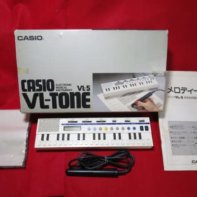 Casio VL-Tone VL-5 keyboard sampler TESTED w/Box, Scanner, Barcode score, etc #3