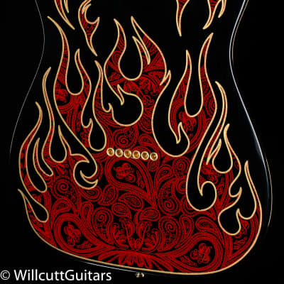 Fender James Burton Telecaster, Maple Fingerboard, Red Paisley Flames (404) image 2