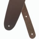 D'Addario 2.5" Basic Classic Leather Guitar Strap - Brown