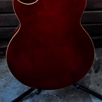 Logan 375 copy cherry handmade luthier guitar image 6
