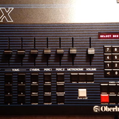 Oberheim DMX/DSX 1984 - classic black with blue pinstripes