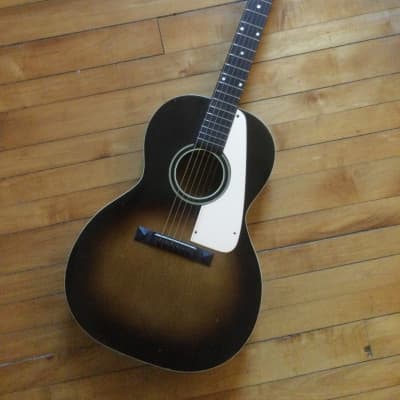 SS Stewart Parlor guitar 30s - Dark sunburst image 2