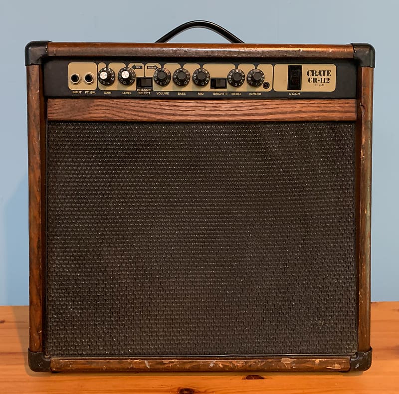 Crate CR112 Solid State Guitar Combo Amplifier 1980s Wood Reverb