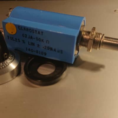 Clarostat 62 50k 10 turn potentiometer + counter dial (locking) 10 available image 5