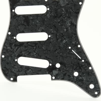 Fender 11-hole Modern-style Stratocaster S/S/S Pickguard - Black Moto image 1