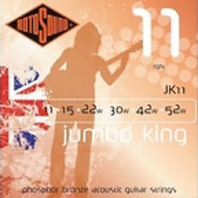 Rotosound JK11 phosphor bronze acoustic guitar strings 11-52 light gauge image 3