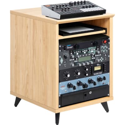 Gator Elite Furniture Series 10U Studio Rack Table in Natural Maple Matte Finish GFW-ELITEDESKRK-MPL image 8