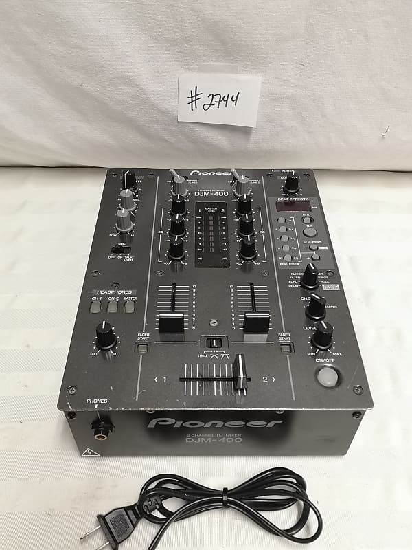 PIONEER DJM-400 2 CHANNEL PROFESSIONAL EFFECTS DJ MIXER #2744 GOOD