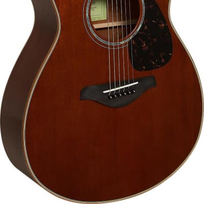 Yamaha FS850 All-Mahogany Small Body Folk Acoustic Guitar, Natural image 1