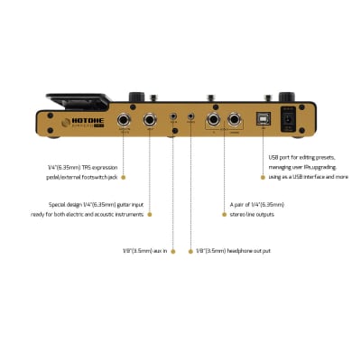 Hotone Ampero One MP-80 Guitar Bass Amp Modeling IR Cabinets Simulation Multi Language Multi-Effects(U.S. domestic inventory) image 5