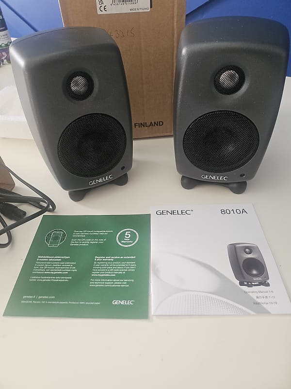 Genelec 8010A 3" Powered Nearfield Studio Monitor (Pair) 2014 - 2021 - Gray image 1