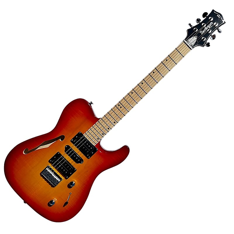 BootLegger Guitar Rye Memphis 2023 - HSH - Coil Split - Cherry  Honey Burst - Case - Tele Style image 1