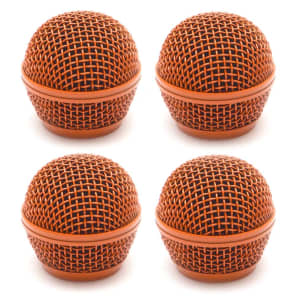 Seismic Audio SA-M30Grille-ORANGE-4PACK Replacement Steel Mesh Mic Grill Heads (4-Pack)