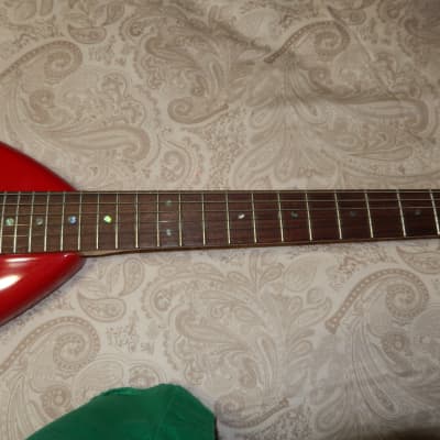 Jim Reed Solid Body Electric 1987-94? - Bright Red w/ Natural neck image 4