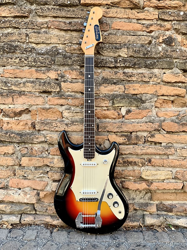 Harmond DeLuxe Bartolini 60’s Sunburst Vintage Guitar Made in Italy image 1