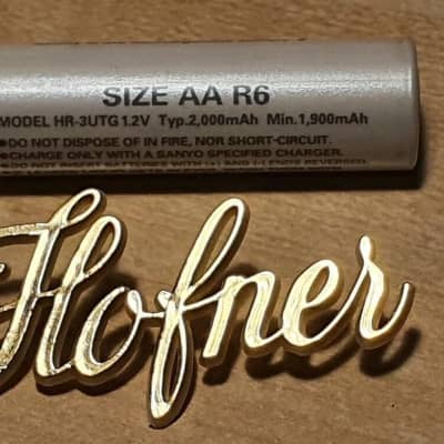 Hofner NOS 60's violin bass headstock plastic logo decal image 3