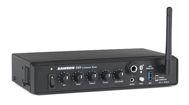 Samson SM4 AV-Fitness Stereo Mixer with USB, Bluetooth image 1