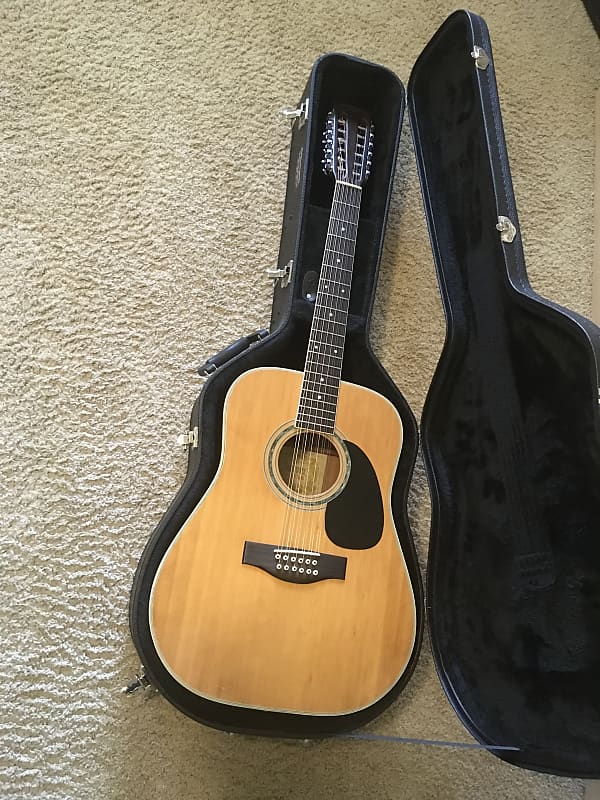 Suzuki F250 vintage 12 String Acoustic Electric Guitar 1970s Japan with excellent hard case image 1