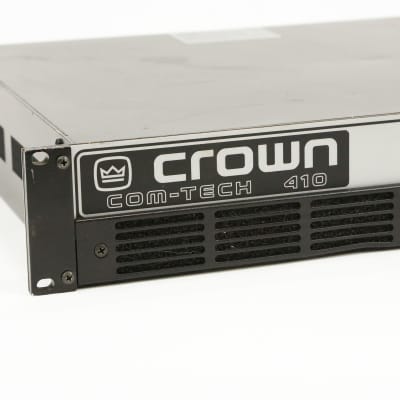 Crown Com-Tech 410 Stereo Power Supply Amplifier 240w 4 ohm Solid State Amp 2 Channel Pro Audio Monitor Com Tech for Speakers Studio Live Rack Mount Comtech CT-410 image 4