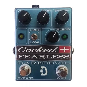 Daredevil Pedals Cocked and Fearless Distortion/Fixed Wah