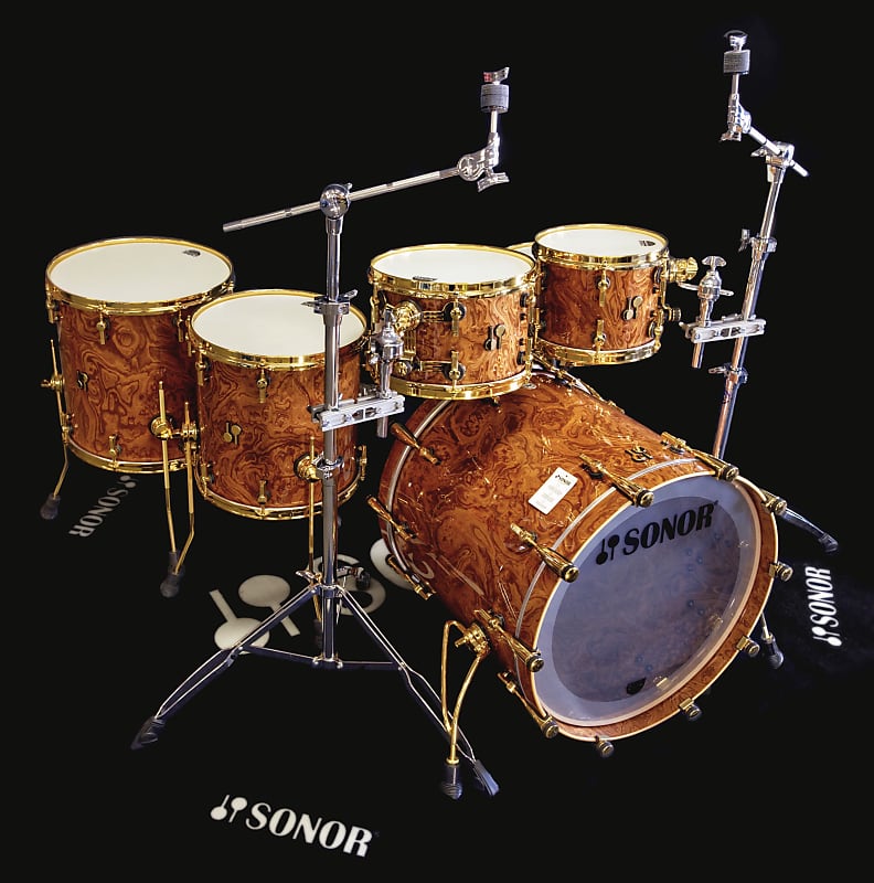 Sonor SQ2 5pc Shell pack - Walnut Roots with Gold Hardware Sonor SQ2 5pc Shell pack - Walnut Roots with Gold Hardware