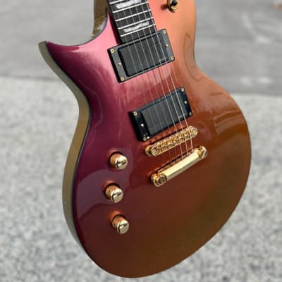 ESP LTD EC-1000 Deluxe LH Gold Andromeda Left-Handed w/ Gig Bag image 3