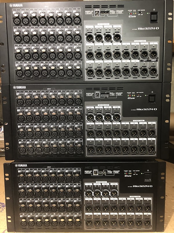3x Yamaha RIO 3224-D i/o rack for CL 1 3 5 3224 d dante T-hree RIO