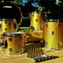 Yamaha Maple Custom Absolute  MIJ Yellow Sparkle Fade  Lacquer Mint Condition 5 pc kit