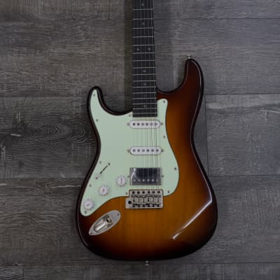 AIO S4 Left-Handed Electric Guitar - Sunburst (Mint Pickguard) image 1