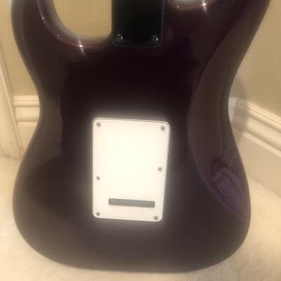 Midnight Wine Fender Stratocaster With Black Fender Locking Tuners and Hardware image 7