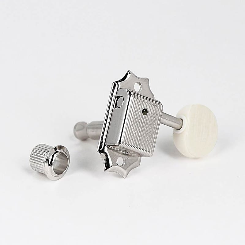 Gotoh SD90 Vintage Machine Heads with Cream Oval Buttons - 3 a side - Nickel image 1