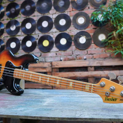 Japan made Fresher JB Jazz Bass 1976 Sunburst image 10