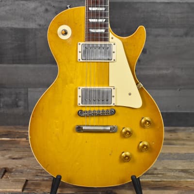 Guitare électrique Gibson Custom Shop 1958 Les Paul Standard Reissue Heavy  Aged Lemon Burst