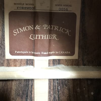 SIMON & PATRICK LUTHIER Rosewood - Serial # 0056 image 4