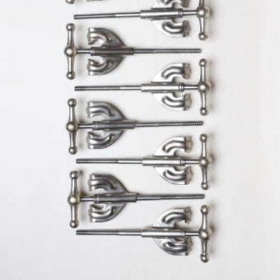 10 Pre-Radio King Slingerland Bass Drum Tension Rods & Claws, Original Washers / 1920s-30s image 6