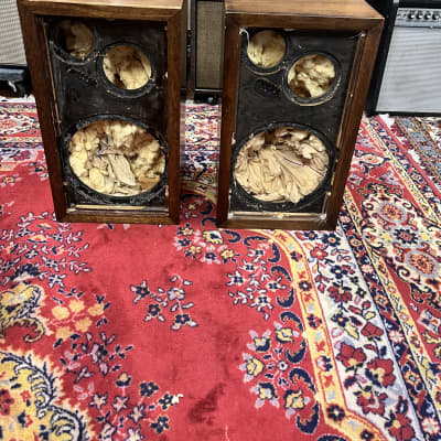 Acoustic Research Ar-3a Cabinet Pair with not working crossovers 1960s image 1