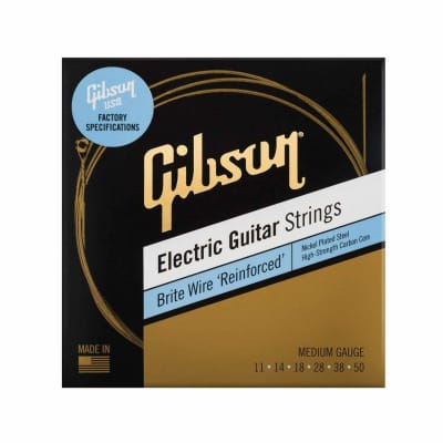 Gibson Brite Wire 'Reinforced' Electric Guitar String Set Medium Gauge 11-50 for sale