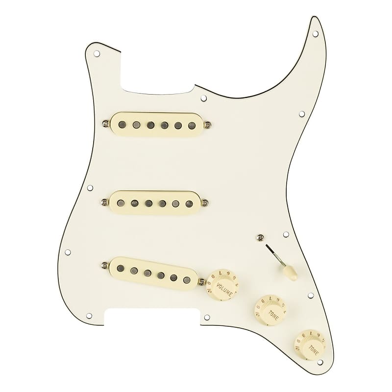 Fender Pre-Wired Strat Pickguard Custom '69 SSS - Parchment image 1