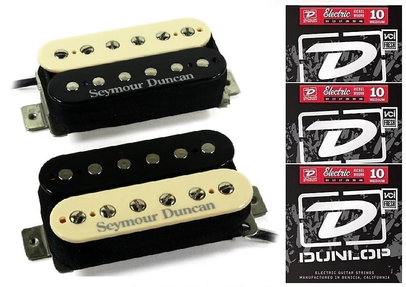 Seymour Duncan TB-4 JB Trembucker & SH-2 Jazz Hot Rodded Humbucker Zebra  Set ( 3 STRING SETS )