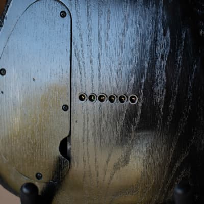 Handmade Black stained Oak Telecaster & Walnut neck image 5